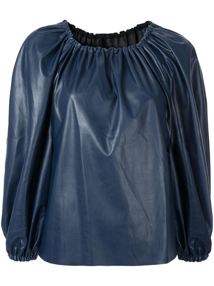 Bianca Spender Three-quarter Sleeve Top - Blue