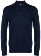 Polo Ralph Lauren Logo Embroidered Polo Sweater - Blue