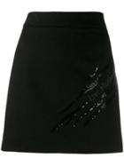 Love Moschino Embroidered Logo Skirt - Black