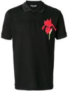 Alexander Mcqueen - Floral Patch Polo Shirt - Men - Cotton - Xl, Black, Cotton