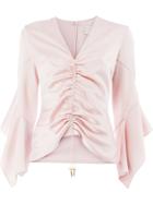 Peter Pilotto Ruched Detail Top - Pink & Purple