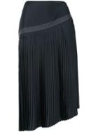 Nehera - Asymmetric Pleat Skirt - Women - Polyester/cupro - 36, Black, Polyester/cupro