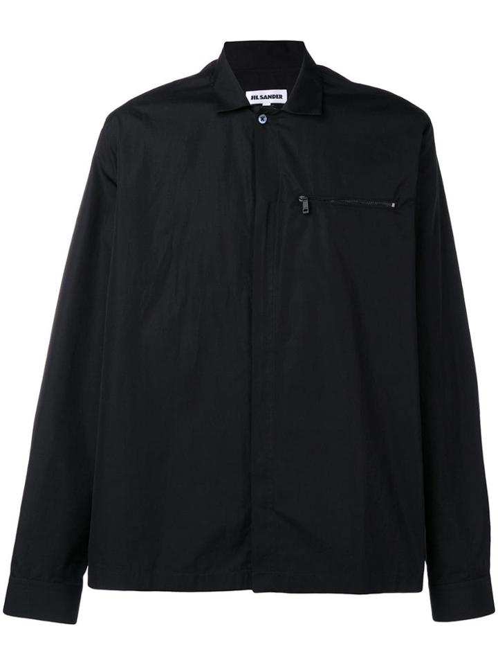 Jil Sander Zip Pocket Shirt - Black