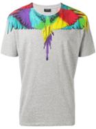 Marcelo Burlon County Of Milan Wings Print T-shirt, Men's, Size: Large, Grey, Cotton