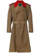 Jean Paul Gaultier Pre-owned Contrast Details Trench Coat - Green