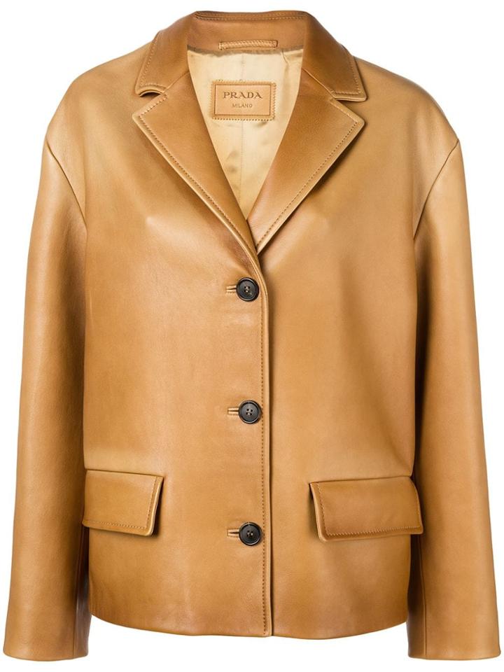 Prada Single Breasted Jacket - Brown