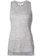 Derek Lam 10 Crosby Knot Detail Tank Top, Women's, Size: Xs, Grey, Linen/flax