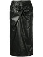 No21 Gathered Midi Skirt - Black
