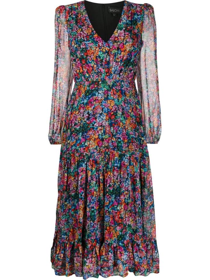 Saloni Floral Day Dress - Pink