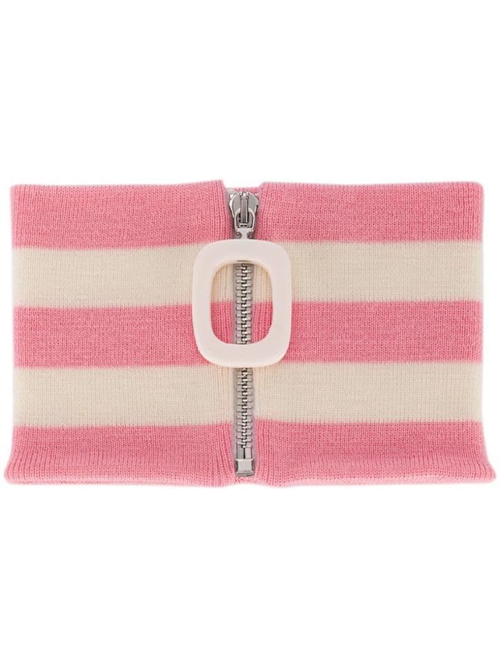 Jw Anderson Horizontal Stripes Neckband - Pink