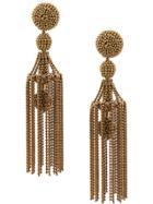 Oscar De La Renta Tassel Earrings - Gold