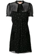 No21 Star-print Mini Dress - Black
