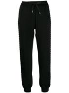 Miu Miu Crystal Embellished Track Pants - Black