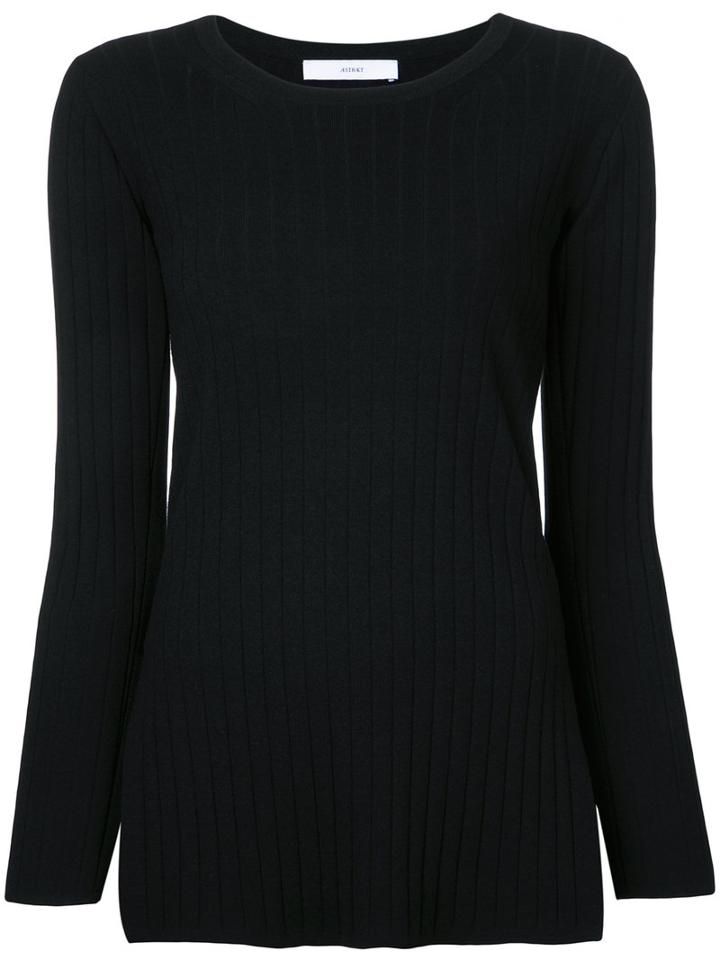 Astraet - Round Neck Top - Women - Rayon - One Size, Black, Rayon