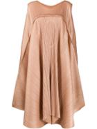 Pleats Please By Issey Miyake Asymmetric Pleated Dress - Neutrals