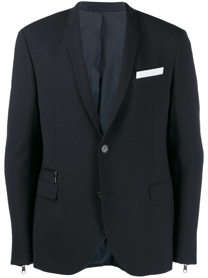 Neil Barrett Zipped Blazer - Blue