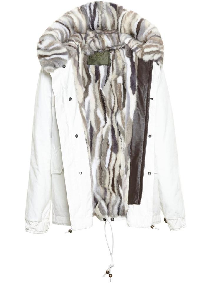 Mr & Mrs Italy Cropped Mink Fur Lined Parka