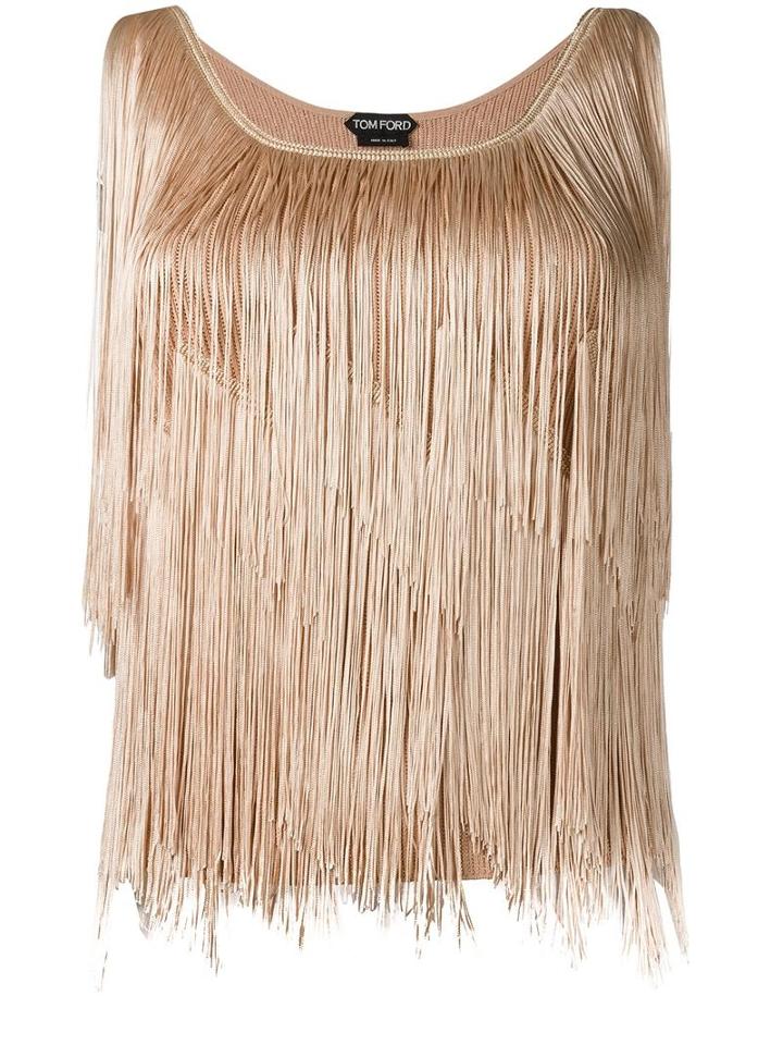 Tom Ford Fringed Top, Women's, Size: Small, Pink/purple, Polyester/acetate/viscose