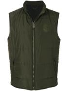 Billionaire Logo Patch Padded Gilet - Green