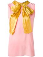 Gucci - Pussy Bow Sleeveless Blouse - Women - Silk - 42, Pink/purple, Silk