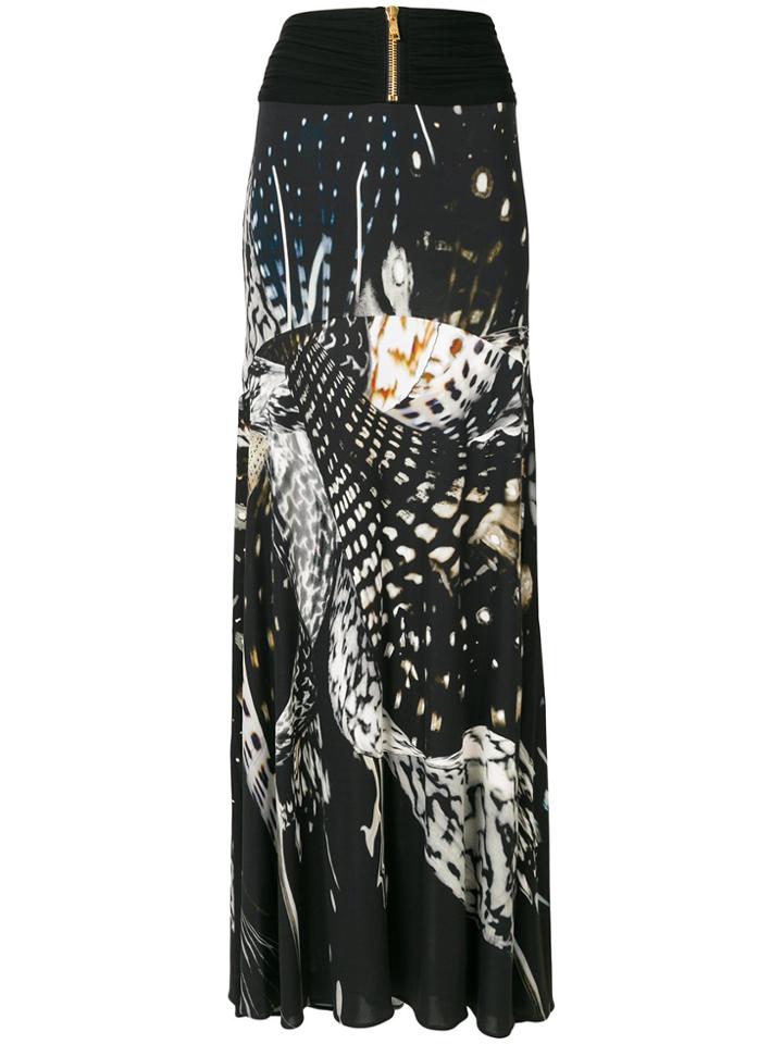 Roberto Cavalli Printed Maxi Skirt - Black