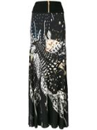 Roberto Cavalli Printed Maxi Skirt - Black