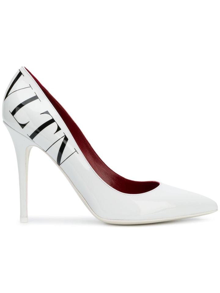 Valentino Valentino Garavani Logo Pumps - White