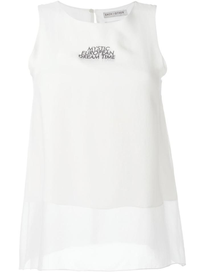 Each X Other Print Detail Sleeveless Top