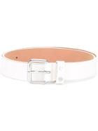 Mcq Alexander Mcqueen - Roller Buckle Belt - Men - Leather/brass - 90, White, Leather/brass