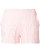 Guild Prime - Fitted Shorts - Women - Cotton/nytril/rayon - 34, Pink/purple, Cotton/nytril/rayon