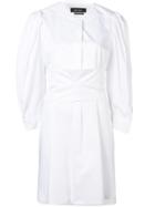 Isabel Marant Band Collar Smock Dress - White