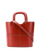 Staud Panelled Bucket Bag - Red