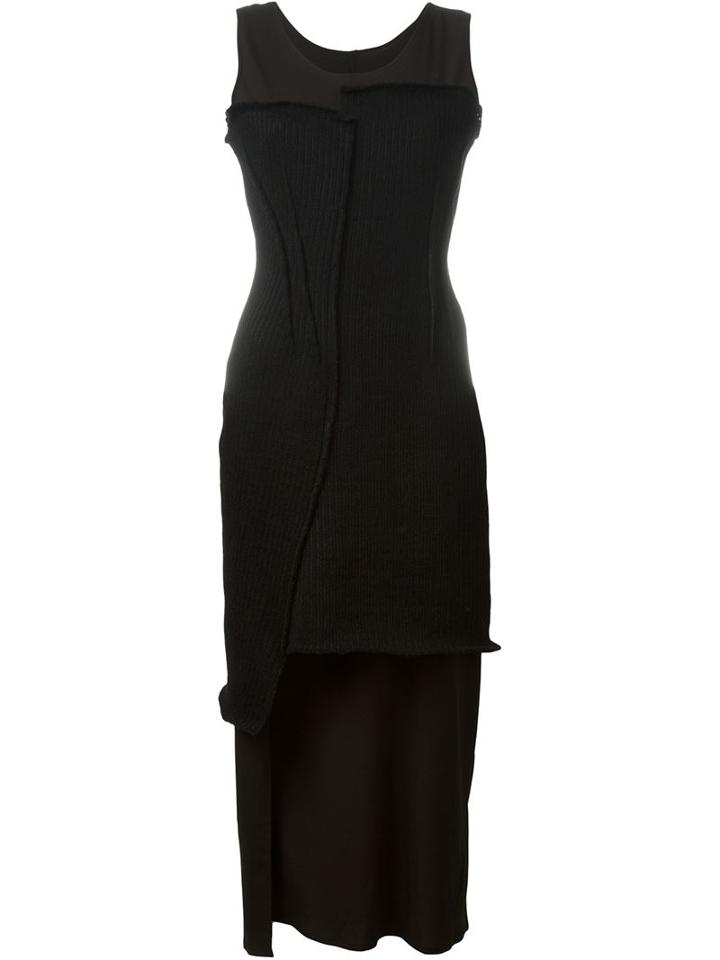 Y's Michiko X Y's Fitted Knit Dress, Women's, Size: 2, Black, Acrylic/polyester/wool