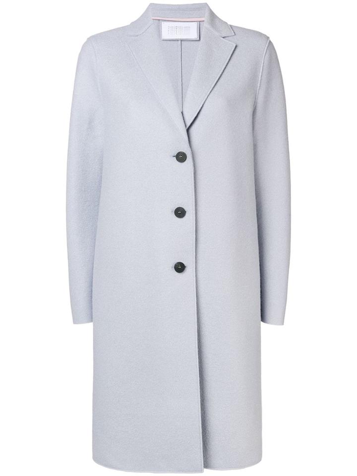 Harris Wharf London Boxy Single-breasted Coat - Grey