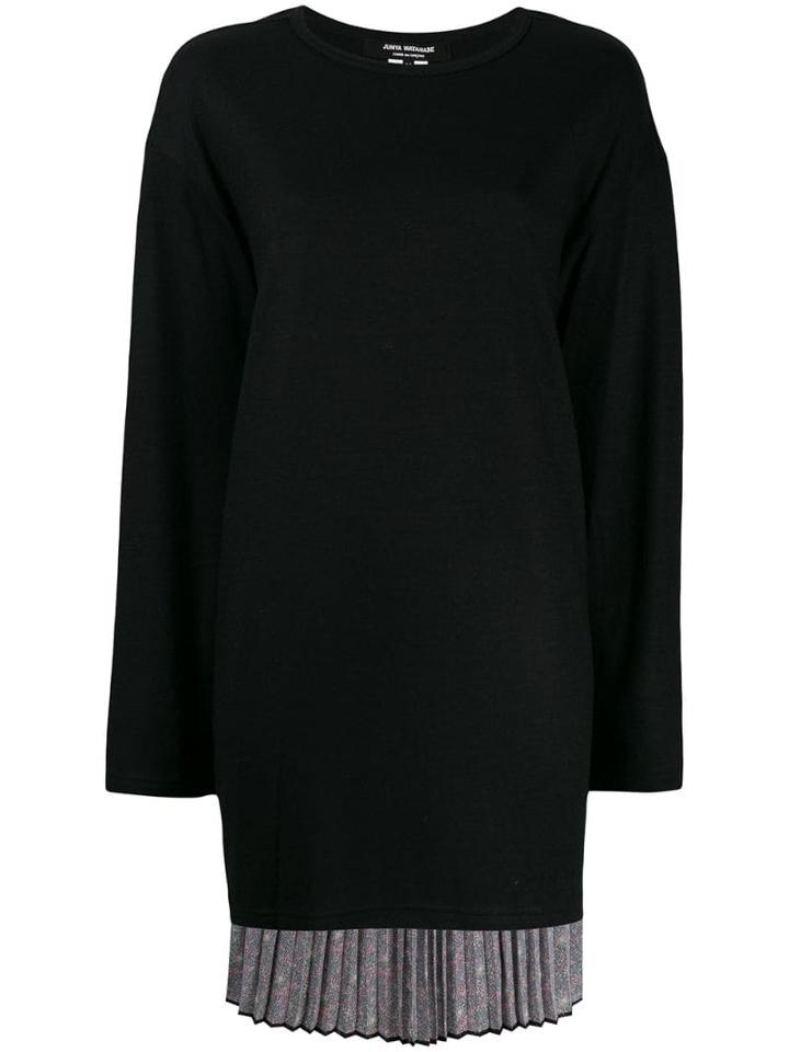 Junya Watanabe Floral Print Accordion Top - Black