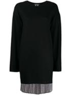 Junya Watanabe Floral Print Accordion Top - Black
