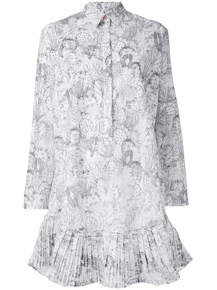 Ps By Paul Smith Cactus Sketch Print Shirt Dress, Women's, Size: 42, White, Cotton