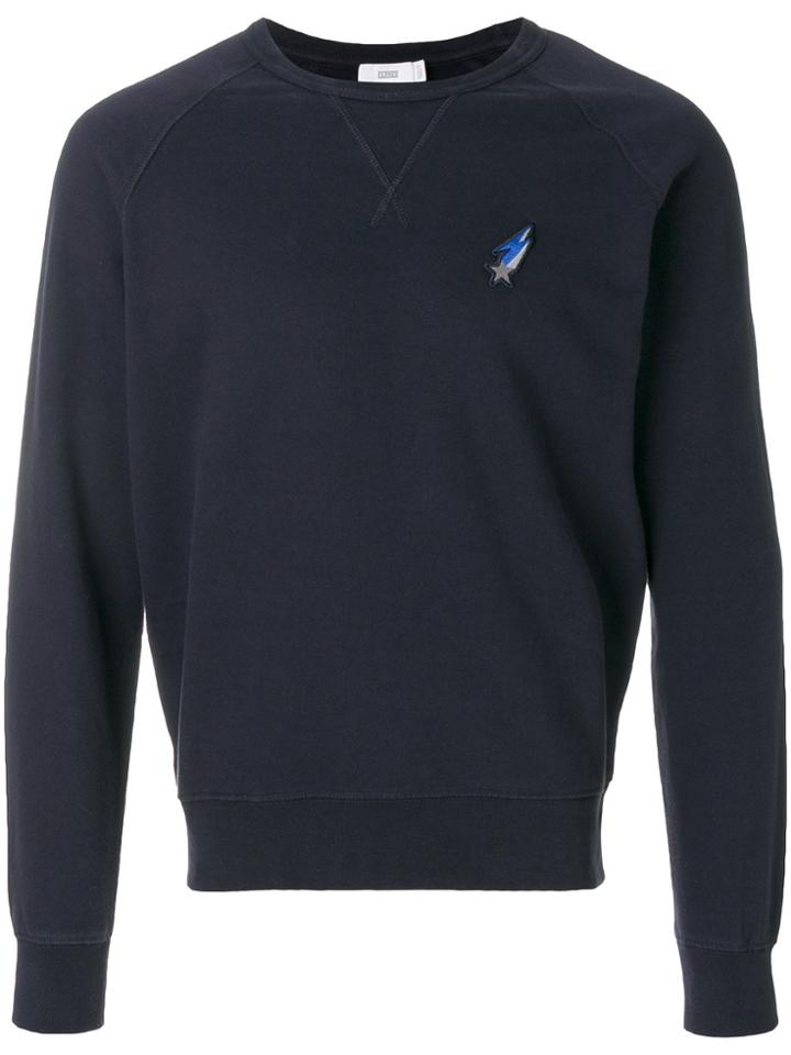 Closed Shooting Star Patch Sweatshirt - Blue