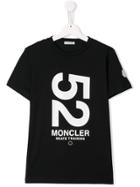 Moncler Kids Teen 52 Printed T-shirt - Black