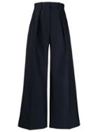 Jacquemus Pleated Details Palazzo Trousers - Blue