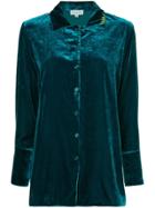 Mira Mikati Velvet Pyjama Top - Blue