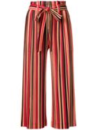 Pleats Please By Issey Miyake Striped Cropped Trousers - Multicolour