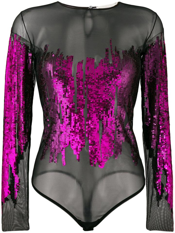 Amen Sequin Embellished Body - Pink & Purple