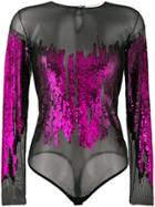 Amen Sequin Embellished Body - Pink & Purple
