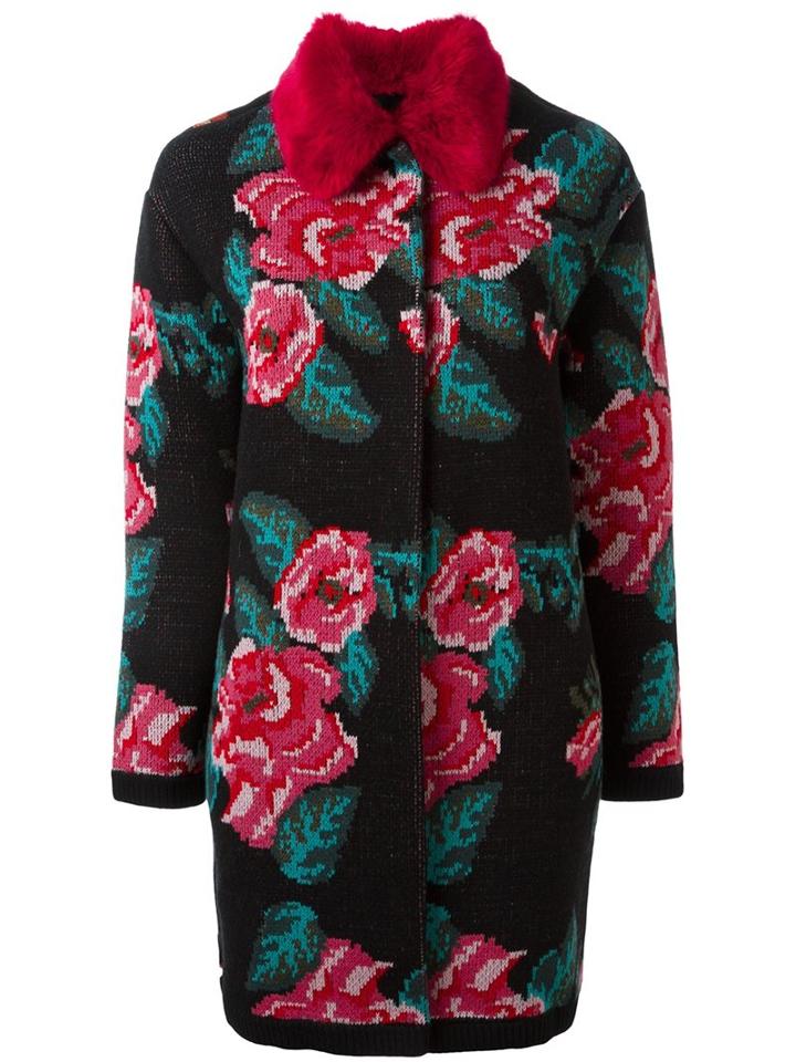 Twin-set Floral Intarsia Coat