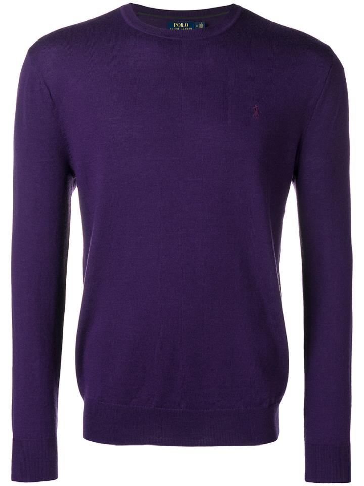 Polo Ralph Lauren Logo Fitted Sweater - Pink & Purple