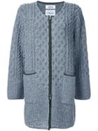 Coohem Pile Aran Knit Coat - Grey