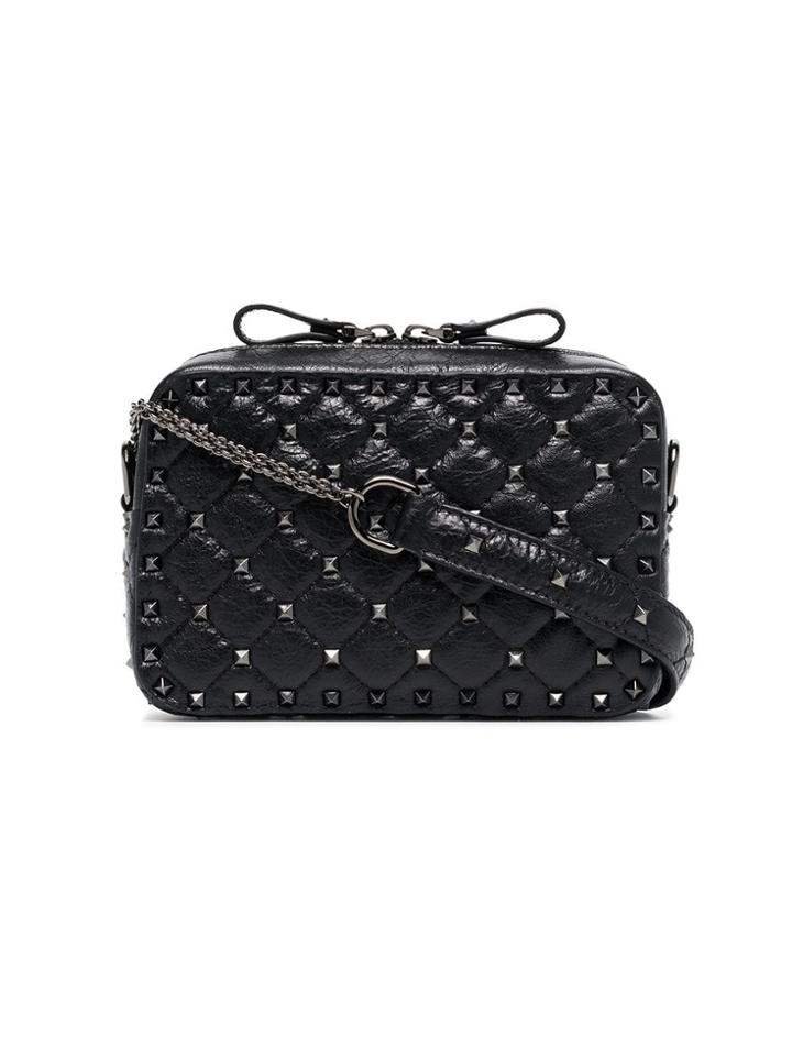 Valentino Black Rockstud Spike Cross-body Bag