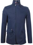 Kenzo Funnel Neck Jacket, Men's, Size: 46, Blue, Cotton/polyamide/viscose