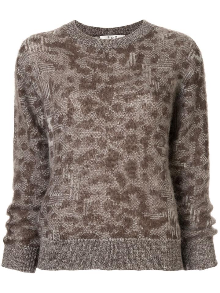 Sea Leopard Pattern Jumper - Brown